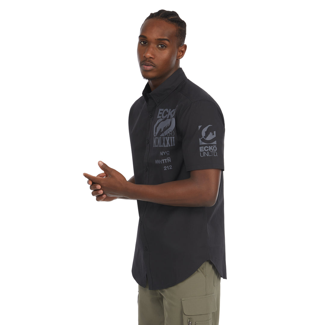 Twin Inscribe Short Sleeve Woven Shirt