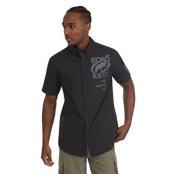 Twin Inscribe Short Sleeve Woven Shirt