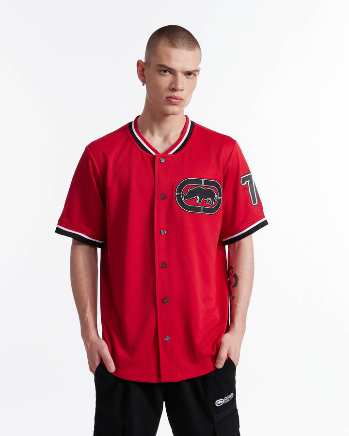 At Bat Button Front Top