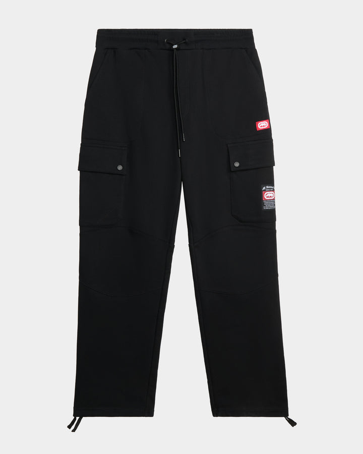 Ecko Unltd French Terry Cargo Pants in Black 