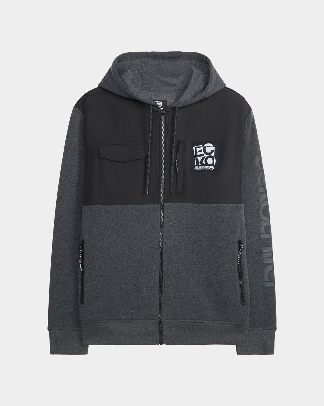 Brick Piece Front Zip Hoodie