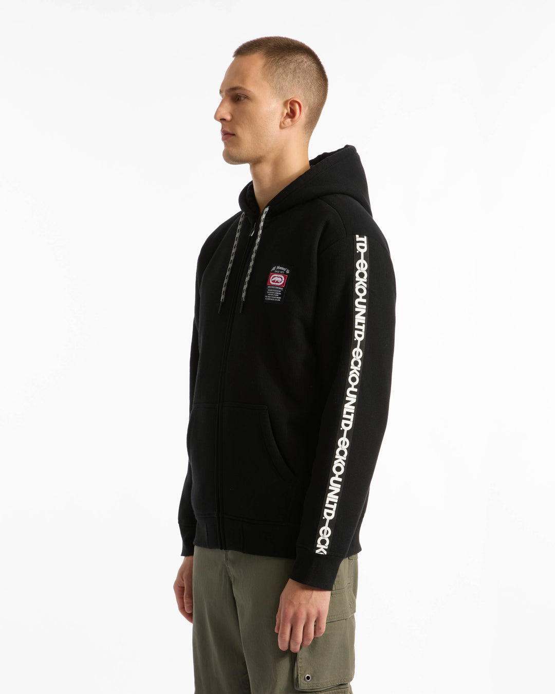 Taped Sleeves Sherpa Hoodie