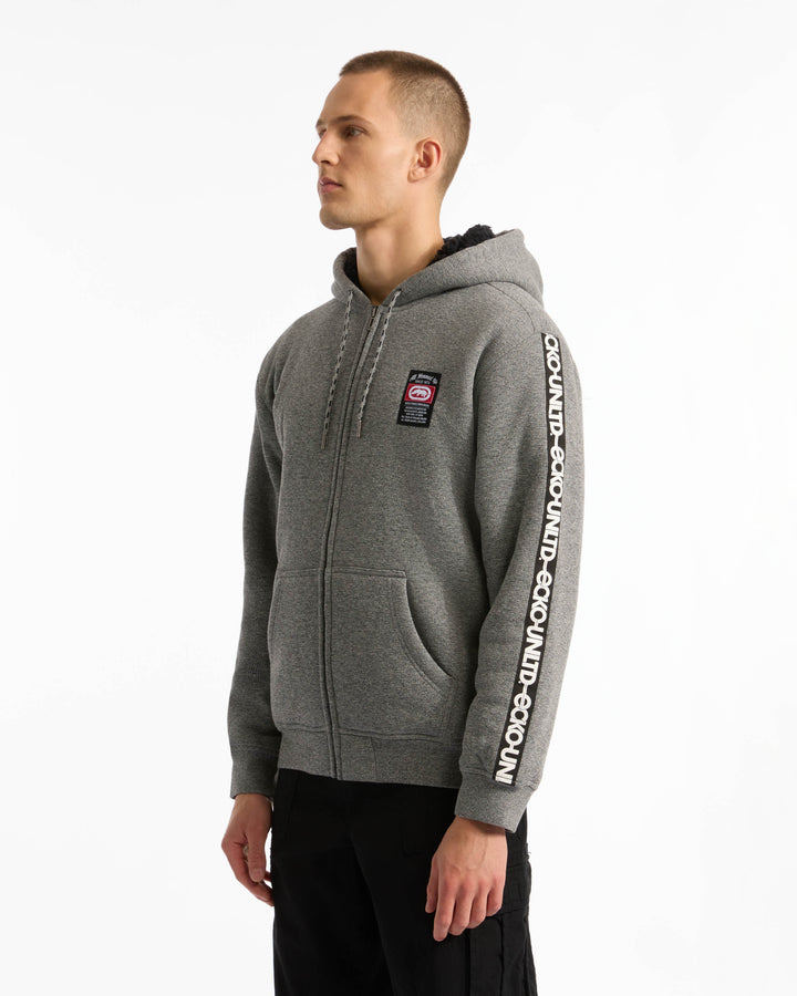 Taped Sleeves Sherpa Hoodie