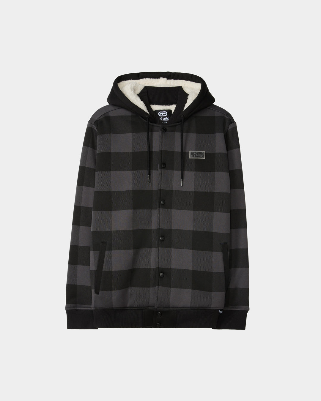 Plaid Sherpa Varsity Jacket