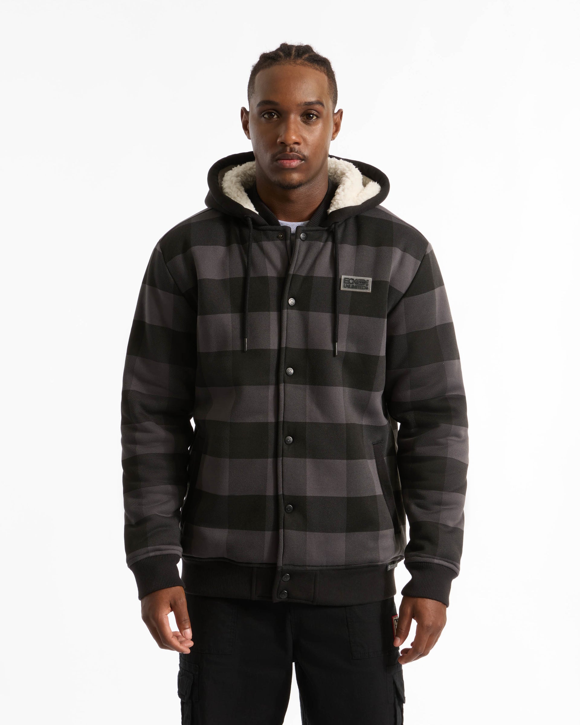 Plaid Sherpa Varsity Jacket – ECKO UNLTD