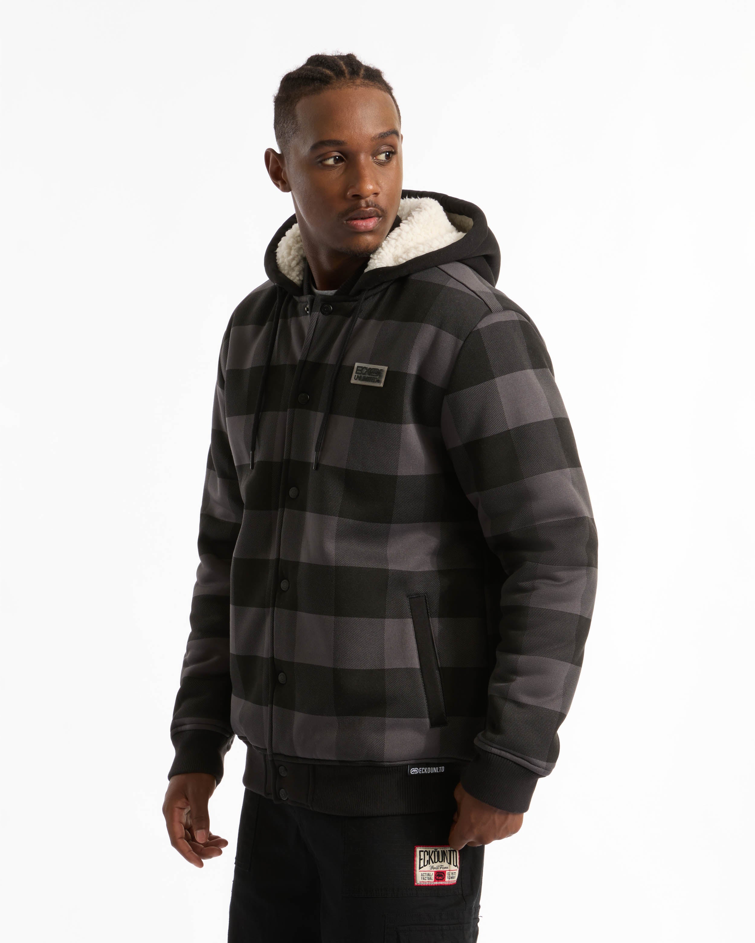 Plaid Sherpa Varsity Jacket – ECKO UNLTD