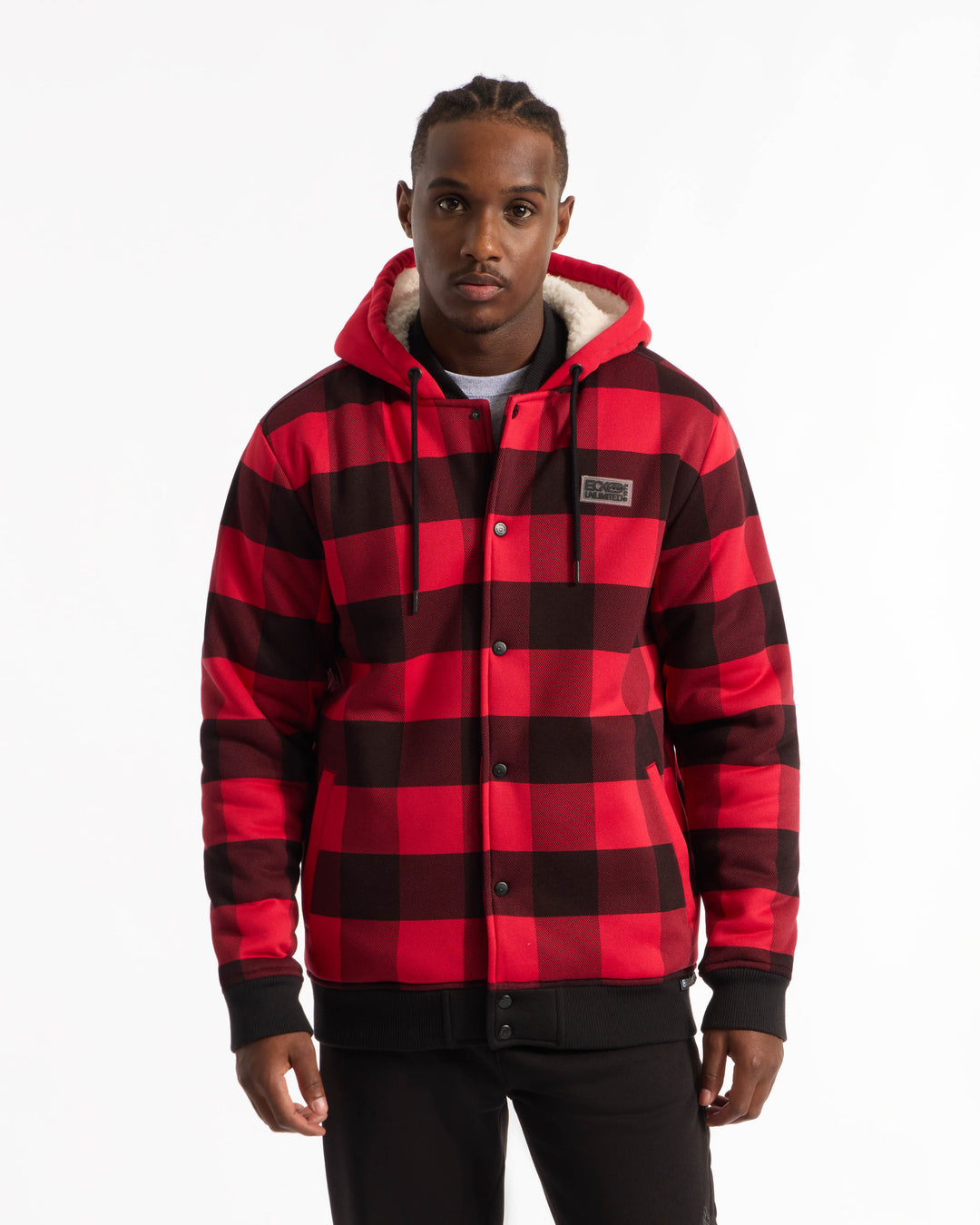 Plaid Sherpa Varsity Jacket