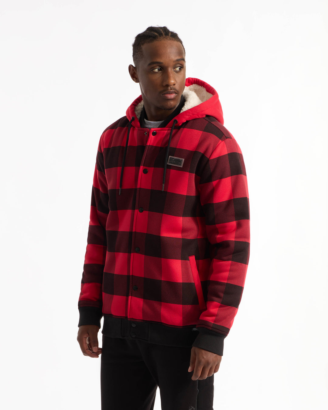 Plaid Sherpa Varsity Jacket