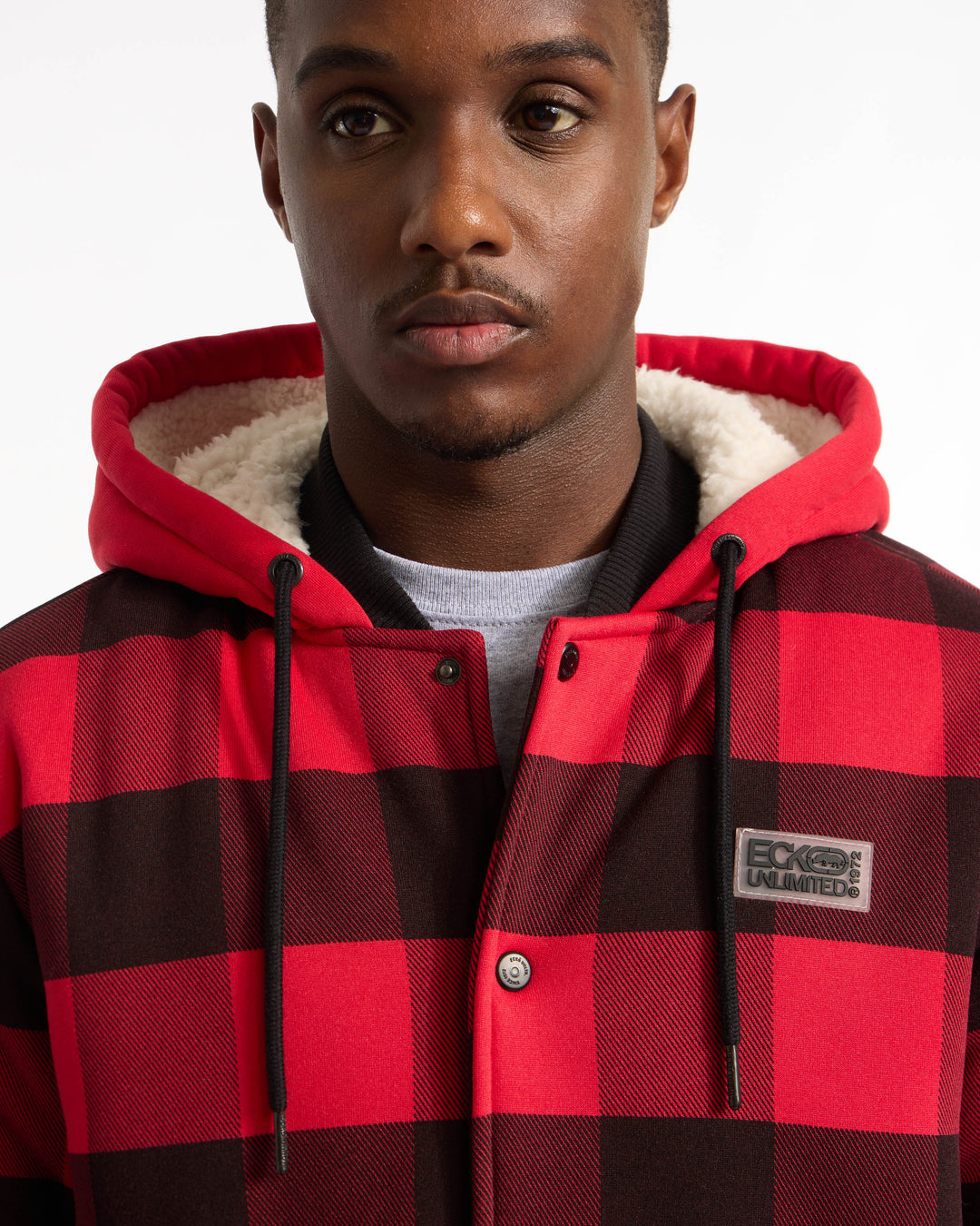 Plaid Sherpa Varsity Jacket