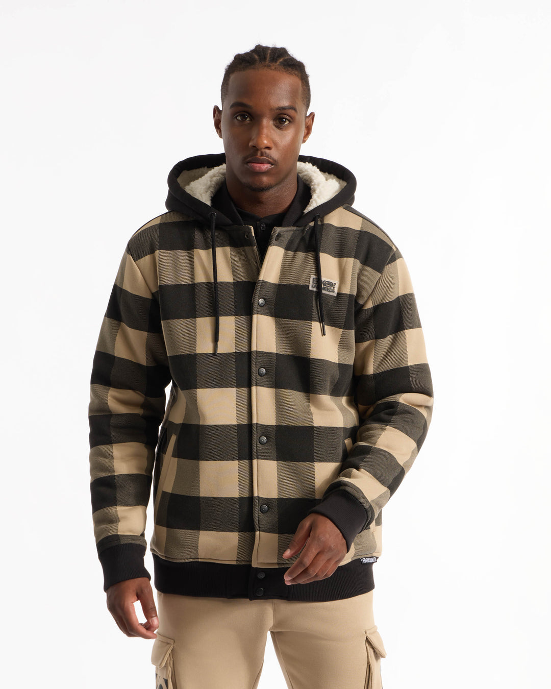 Plaid Sherpa Varsity Jacket