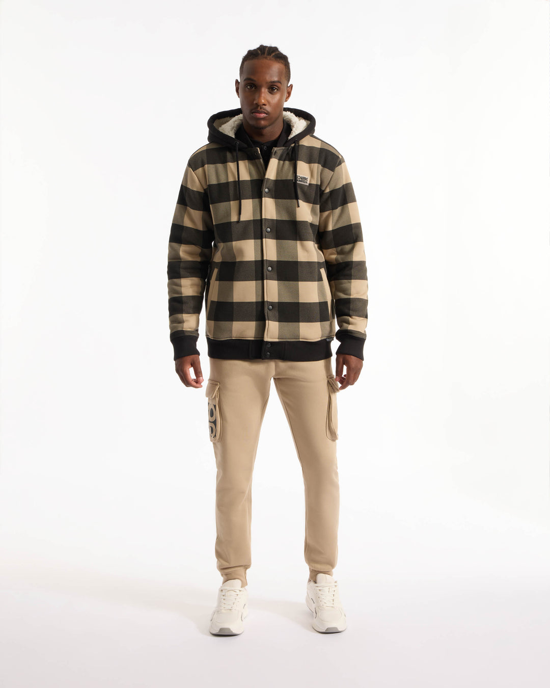 Plaid Sherpa Varsity Jacket