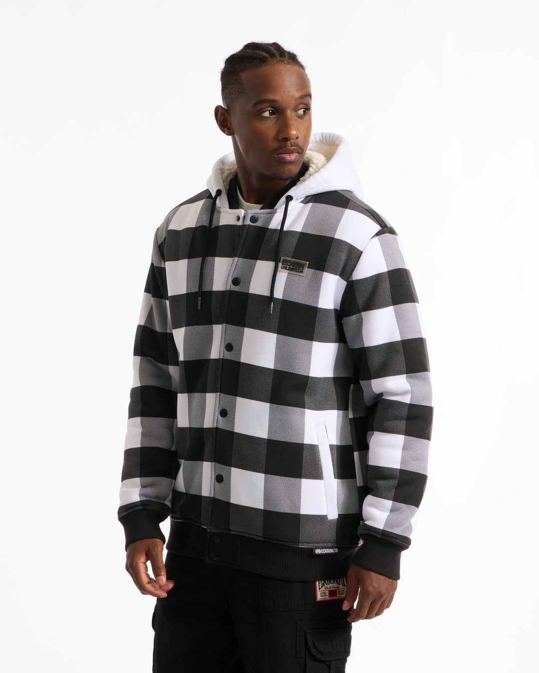 Plaid Sherpa Varsity Jacket