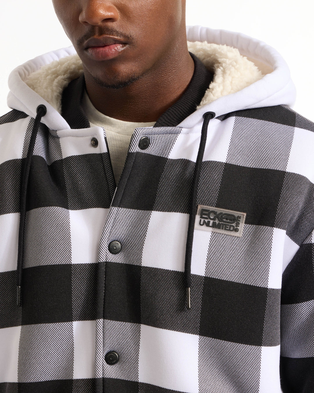 Plaid Sherpa Varsity Jacket