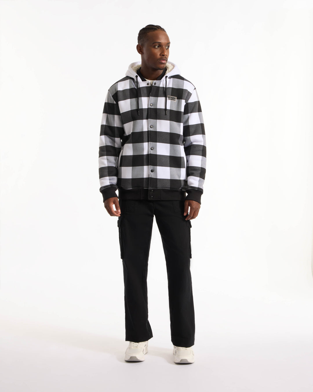 Plaid Sherpa Varsity Jacket