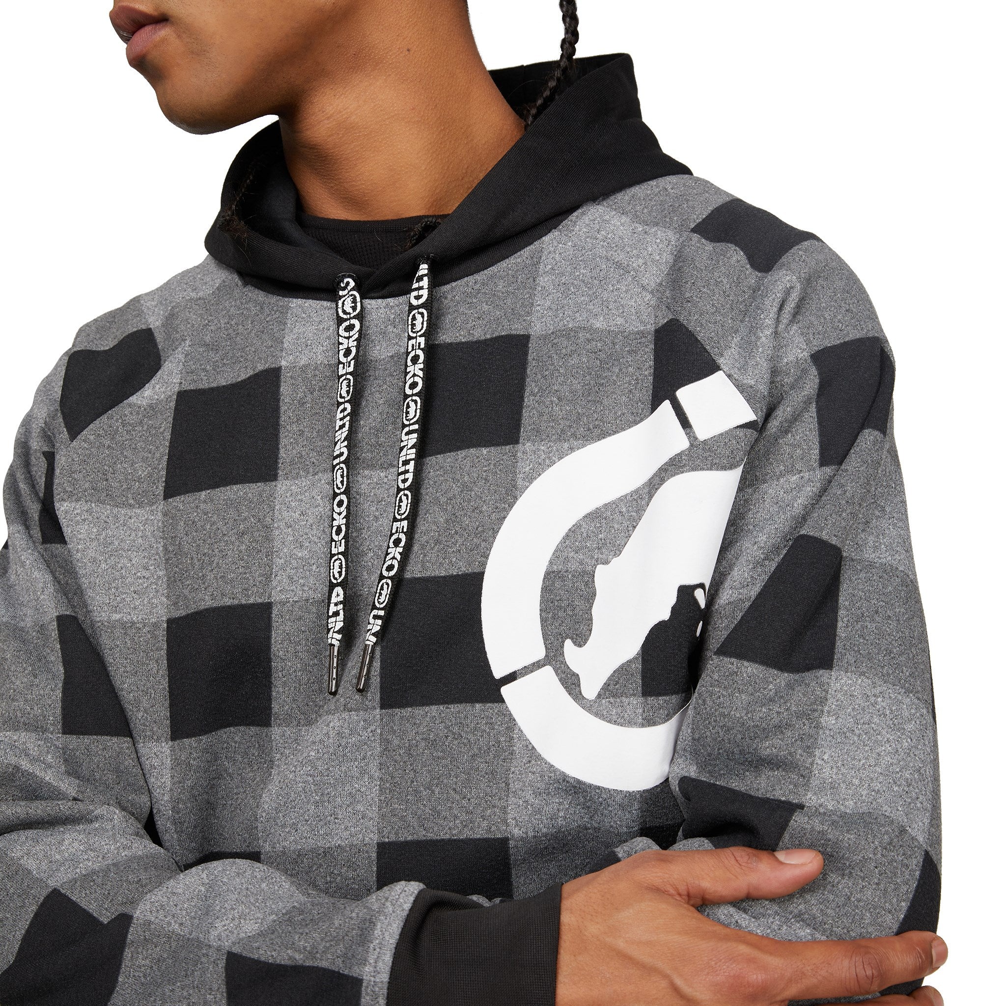 Checkered Spin Off Pullover Hoodie