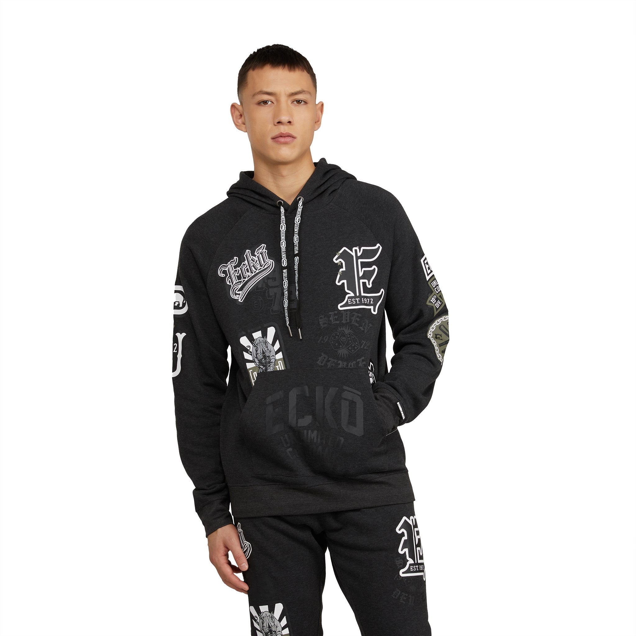 Military Patches Pullover Hoodie