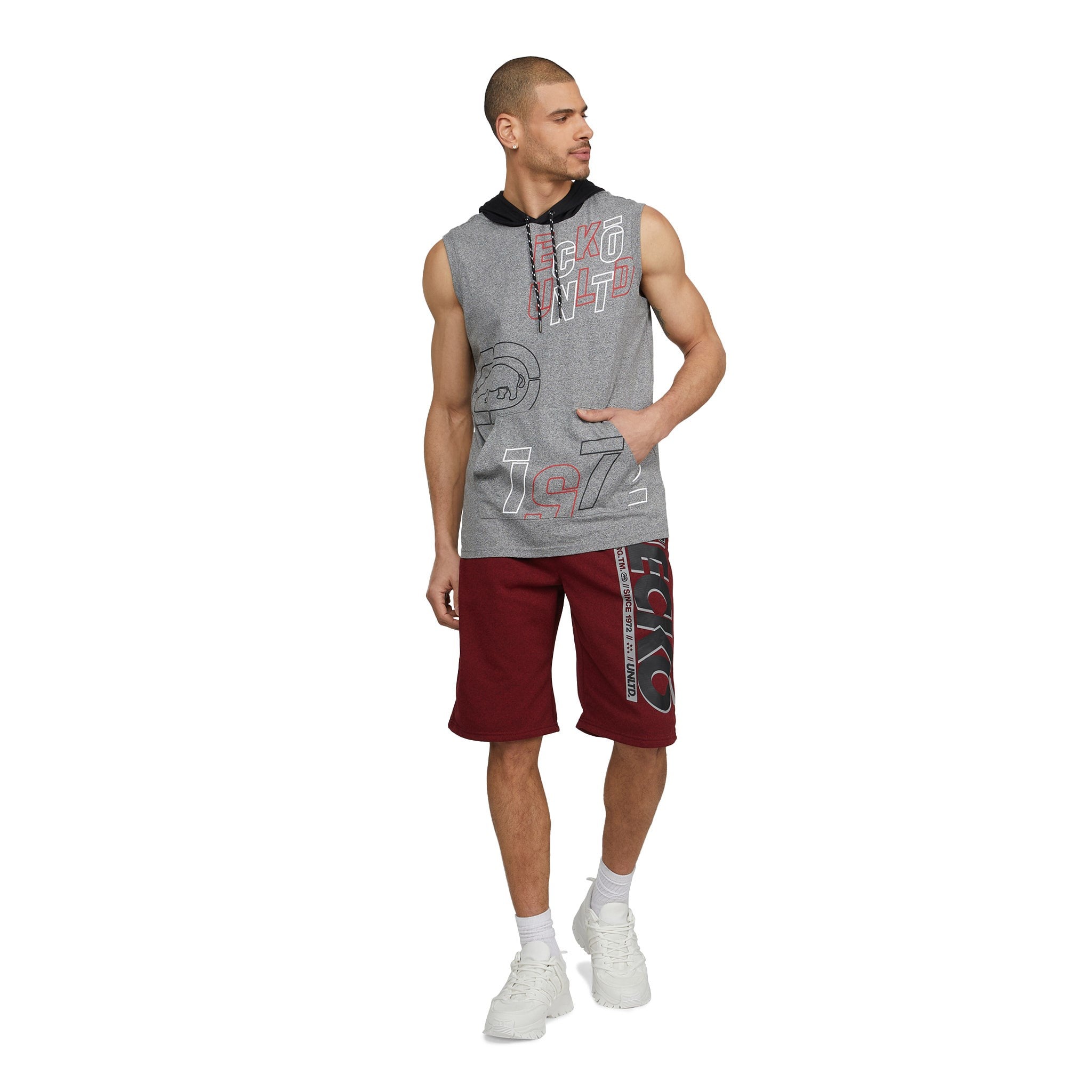 Outlined Sleeveless Hoodie