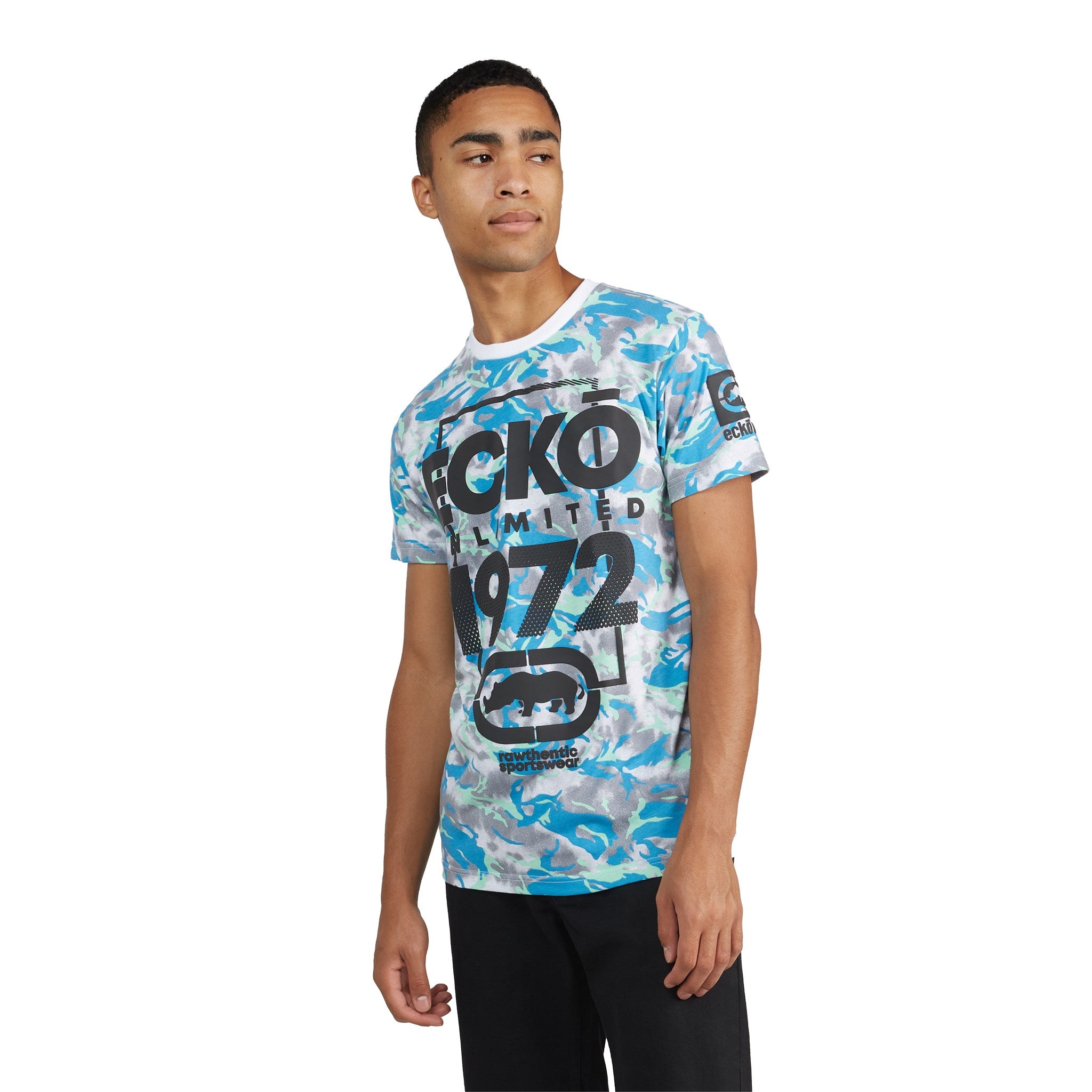 T-shirt - Ecko Unltd. - Cairns - Bleu - Homme - 100% coton Bleu - Prêt-à-Porter T-shirt - Ecko Unltd. - Cairns - Bleu - Homme - 100% coton Bleu - Prêt-à-Porter
